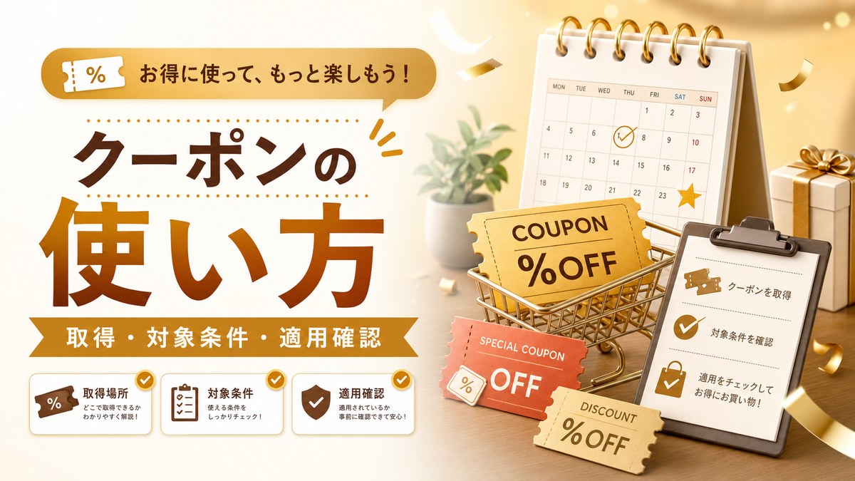 FANZAクーポンの使い方｜取得場所・対象条件・適用確認のポイントのアイキャッチ画像