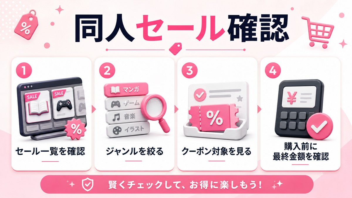 同人セール確認の解説画像