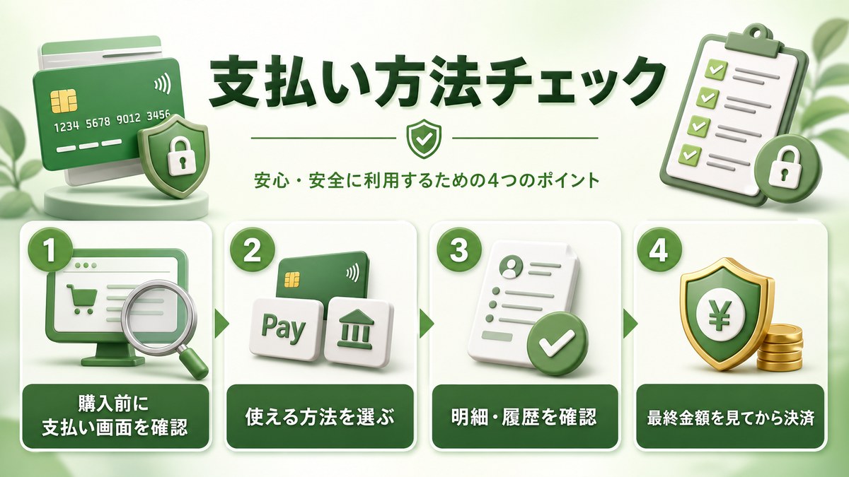 支払い方法チェックの解説画像